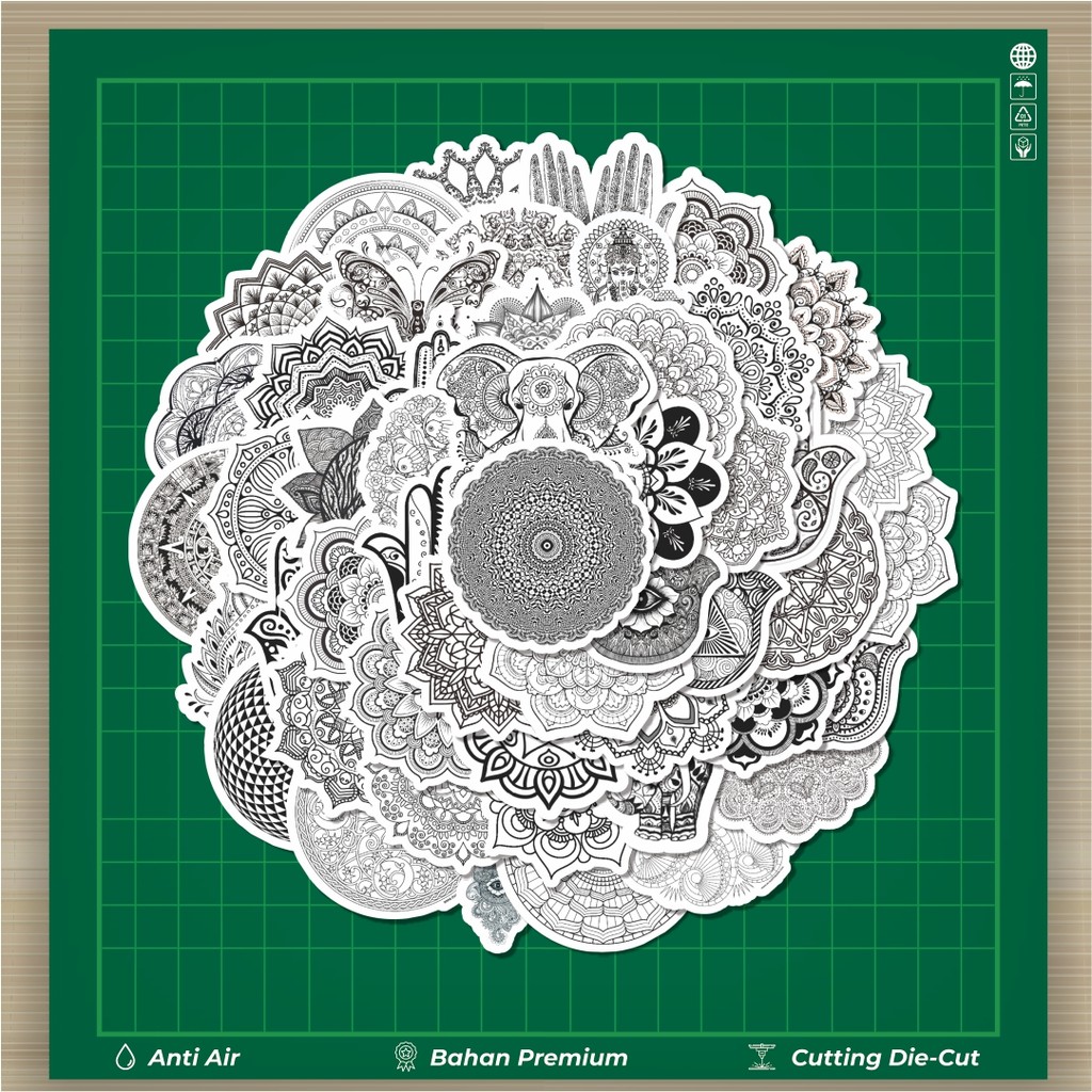 

HOT 50 PCS STIKER Datura Art Fashion Cars Decal Dingin Kartu Album Custom Vinyl Anti Air- Sticker Aesthetic Buku Journal Koper Casing HP Tablet Laptop Helm Motor Botol Minum