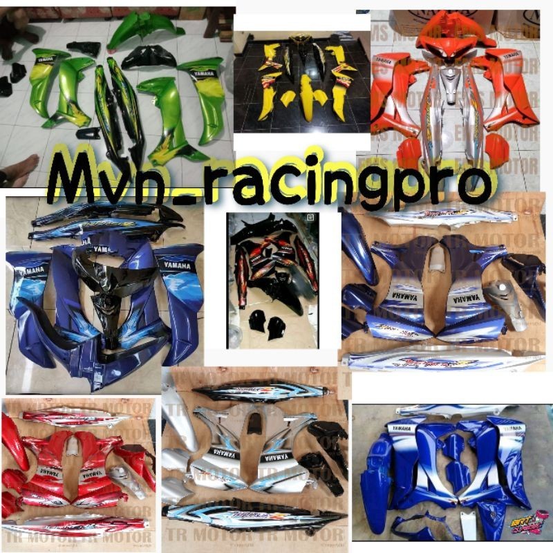 Paket Termurah  Cover bodi body halus full set + strip YAMAHA JUPITER Z NEW BURHAN all warna Bahan t