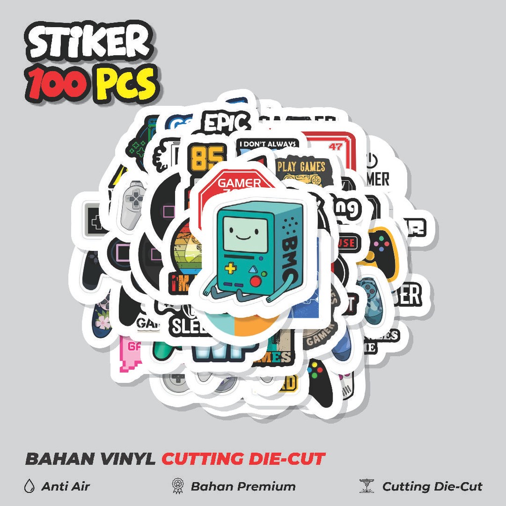 

Terbaru! 50 pcs Stiker Game Pad Dekorasi Lucu Kreatif untuk Notebook, Skateboard, HP