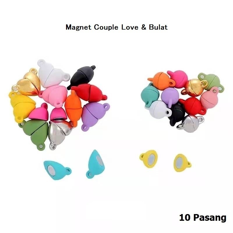 HHS Magnet Gelang Couple / Magnet Ball Magnet Love / Magnet Gelang Bulat Hati / Kait Gelang Bola Mag