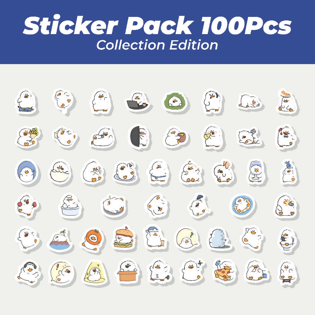 

Hot Stiker Animal Fat Duck [Hewan Bebek Gemuk] Lucu Anti Air Stikers Berperekat Waterproof Sticker Decal Buat Motor Helm Buku Journal Koper Casing HP Laptop Botol Minum