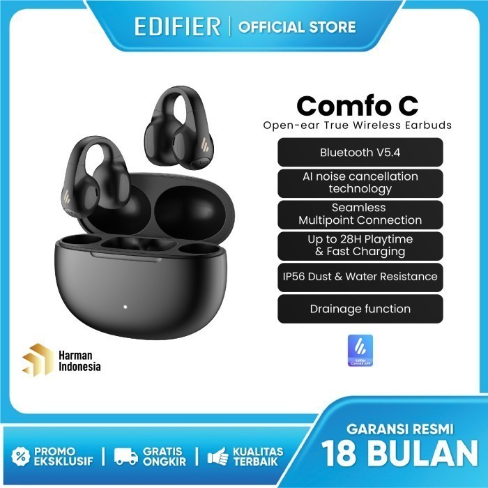 EDIFIER TWS COMFO C Open-ear Clip-on Design True Wireless Earbuds