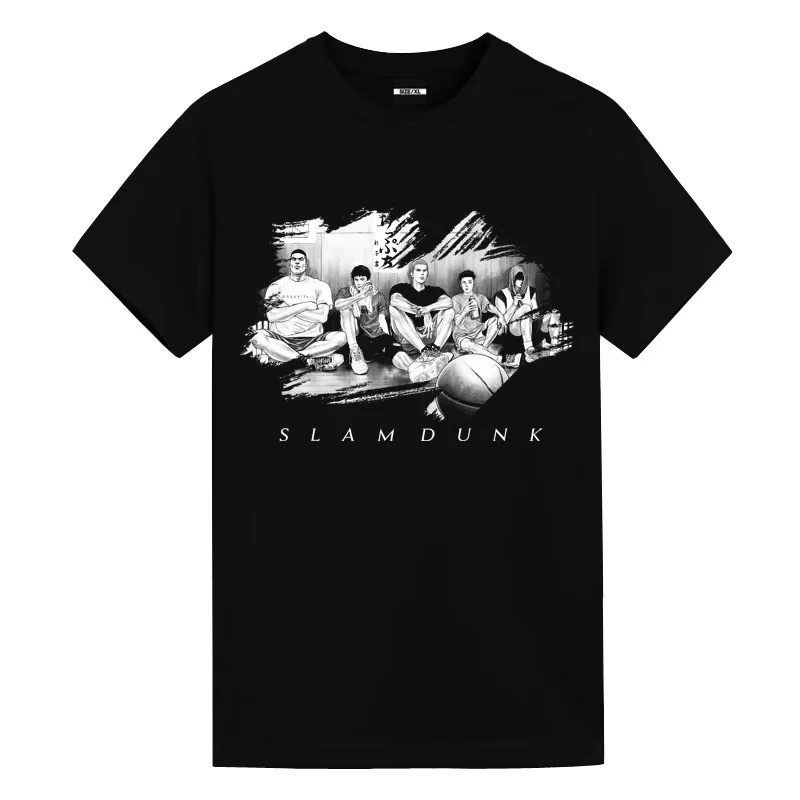 Kemeja T-shirt Dunk Master Nama Bersama Di Sekitar Lengan Pendek Sakuragi Hanamichi Ryukawa Kemeja B