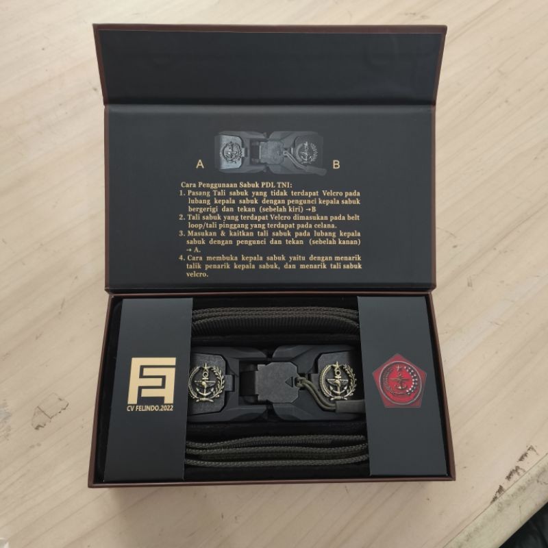 Sabuk PDL Felindo Magnetik Asli Jatah TNI Kanvas new