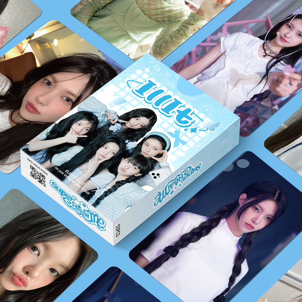 

55Pcs/Set ILLIT Idol Girl New Album I’LL LIKE YOU HD Printd Lomo Cards YUNAH MINJU MOKA WONHEE IROHA Photocards Fans Gifts