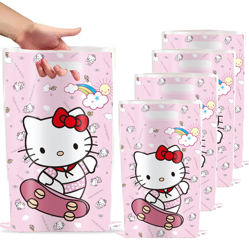 

Hello Kitty Party Gift Bags With Handle Goodie Bags Chocolate Cookies Candy Bag Loot Bag Kids Boys Girls Birthday Party Decorati