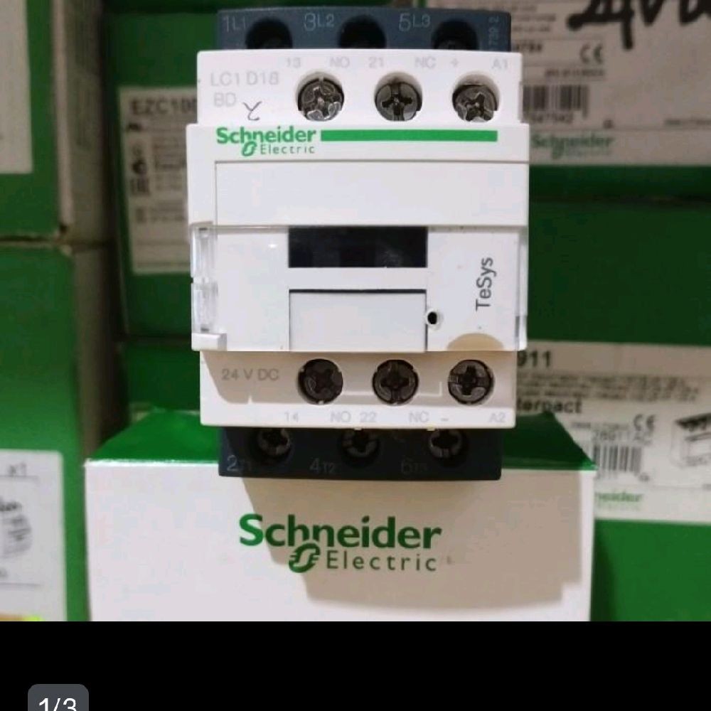 CONTACTOR LC1D18BD 3P 24V DC SCHNEIDER