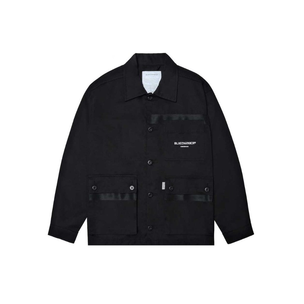 Blue Chamber Chore Coat Jacket Frank Black