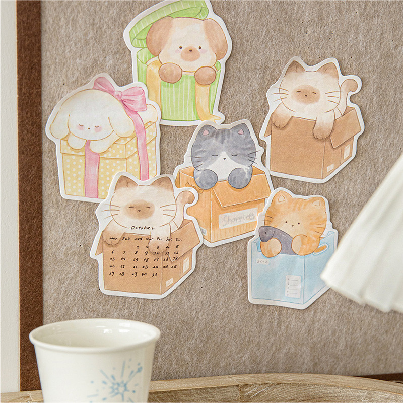 

30Sheets Cute Packaging Series Sticky Kawaii DIY Notes Supply Vocabulary Writing Pads Planner Reciting Book Student Memo Message