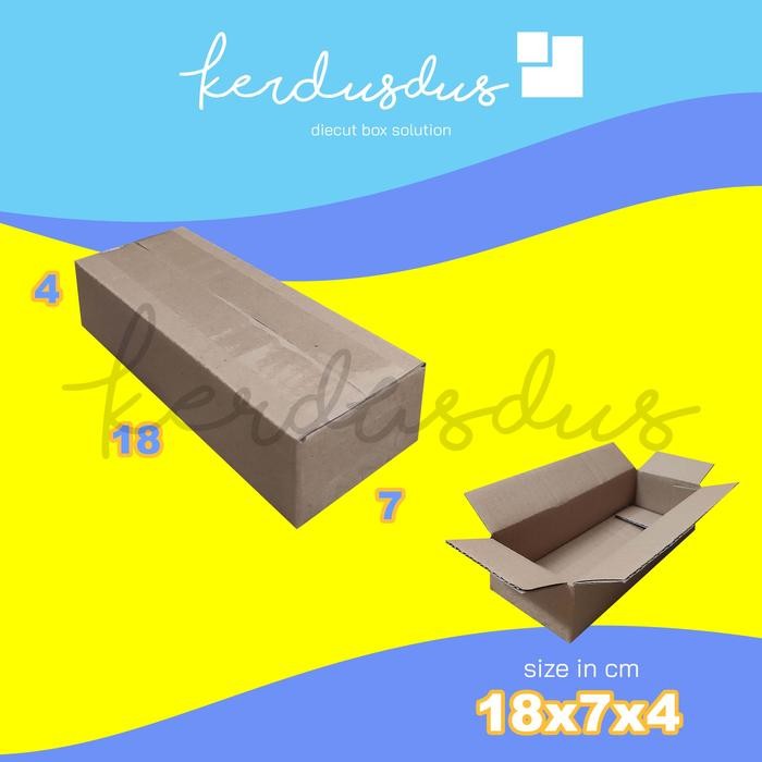 

18x7x4 cm kardus box karton kotak packing packaging POLOS SHEET