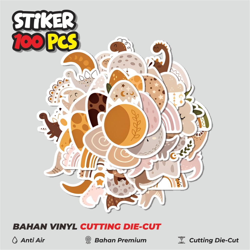 

Terbaru! 50 pcs Stiker Small Bohemian Dinosaur Graffiti Dekorasi Lucu Kreatif untuk Notebook, Skateboard, HP