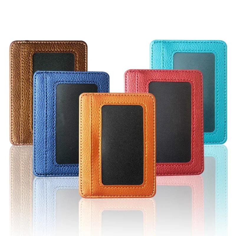 

New Thin PU Leather Mini Wallet Slim Bank Credit Card Holder 5 Card Slots Men's Business Small ID Case For Man Purse Cardholder