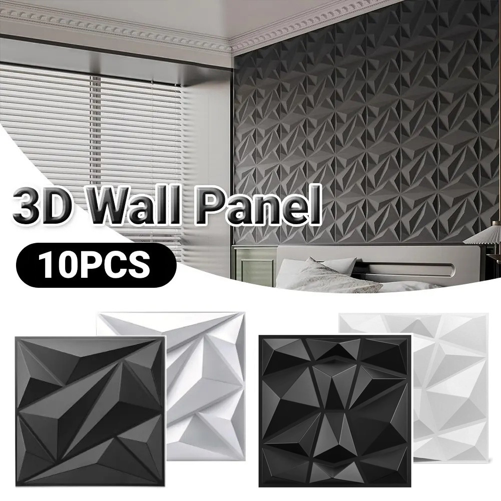 

House Wall Renovation Geometric 3D Wall Panel Non-self-adhesive 3D Wall Sticker Art Ceramic Tile Wallpaper Room Bathroom Ceiling