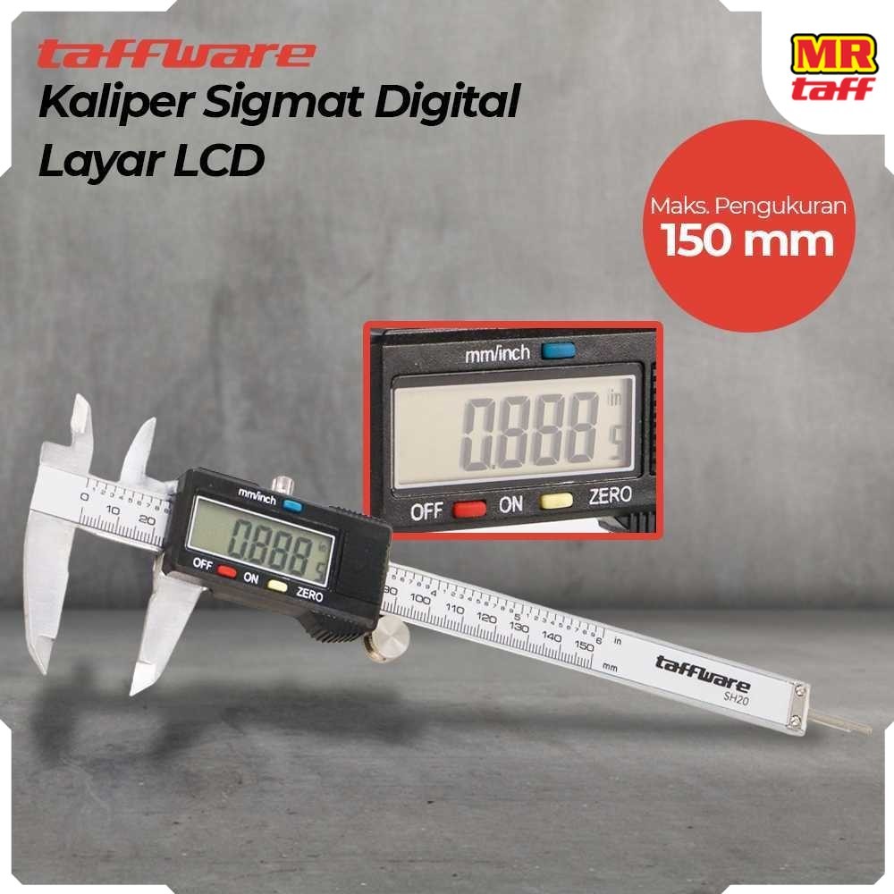 

Taffware Kaliper Sigmat Penggaris Jangka Sorong Digital Layar LCD - SH20