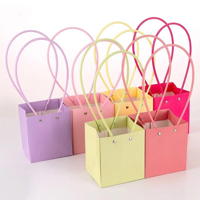 

10pcs Gift Packaging Bag Teachers' Day Flower Bag Festival Square Rectangle Wedding Favor Candy Bag