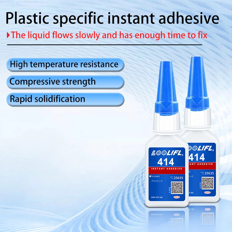 

1-3pcs 20ml Glue for Plastic, FOOLIFL 414 SUPER GLUE, 10s Instant Dry Cyanoacrylate Adhesive, DIY Craft Glue for Plastic/Leather/Rubber/Wood, Effective Repair Tool.