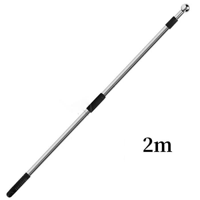

add l 2 Meter Stainless Tongkat Tiang Bendera Teleskopik Tour Leader Teleskopik Penunjuk Memanjang - 2Ml