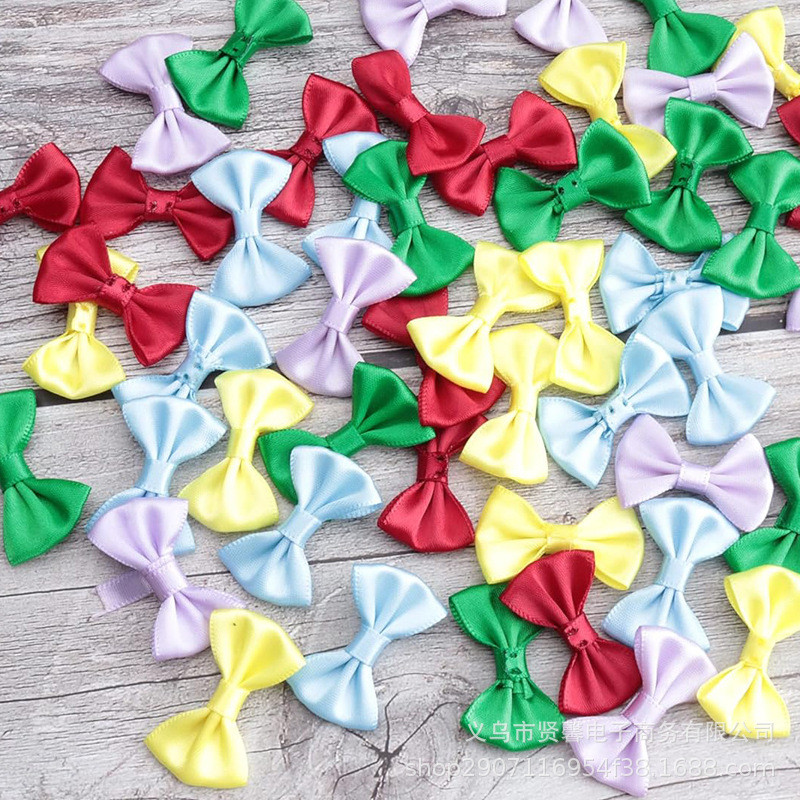

50Pcs Ribbon Bow Tie Handmade Ribbon Bow Pet Bowknot Craft DIY Wedding Decor Hair Gift Packaging Accessories Materials 35mm*25mm