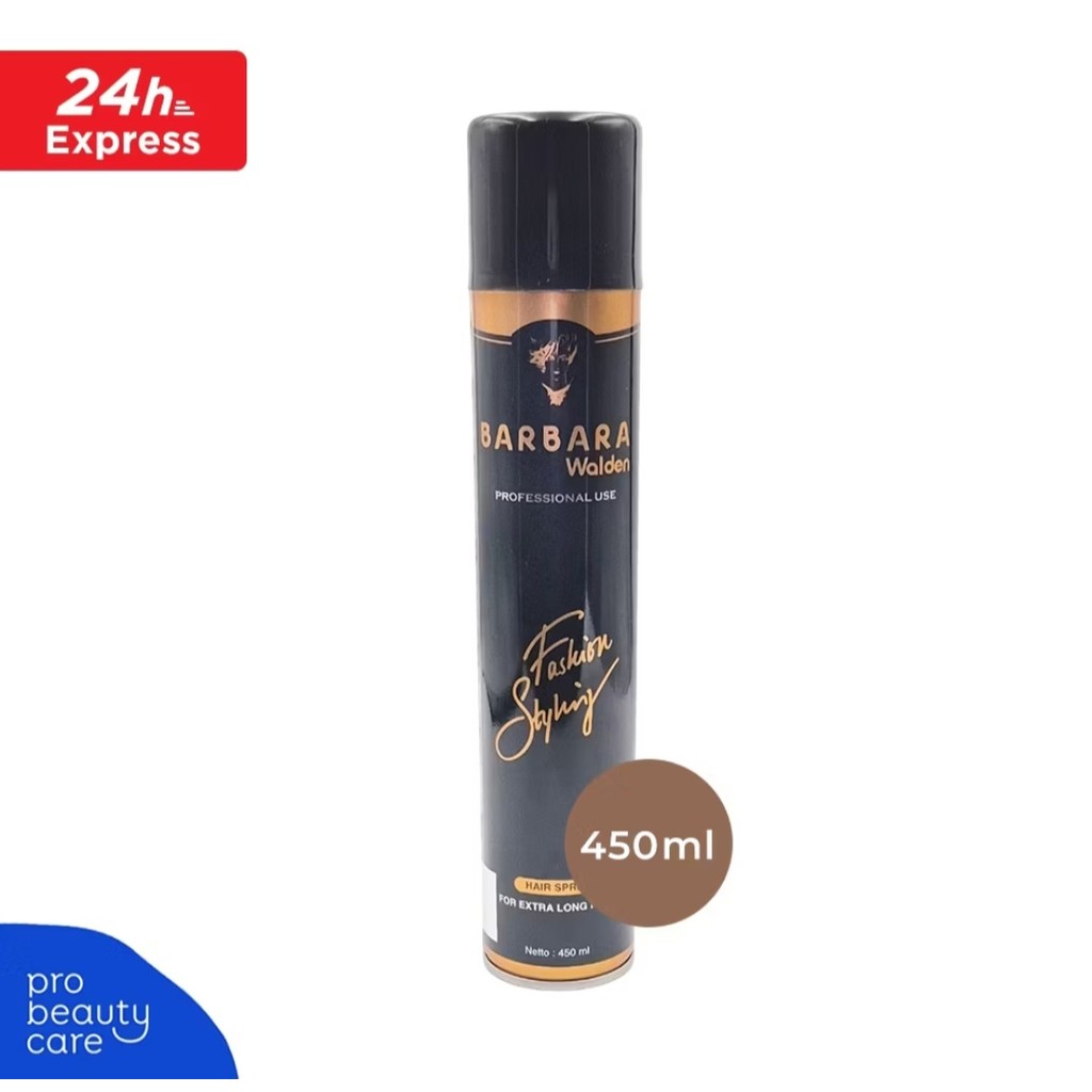 BARBARA Wolden Hair Spray Hitam Hair Spray Rambut 450ml