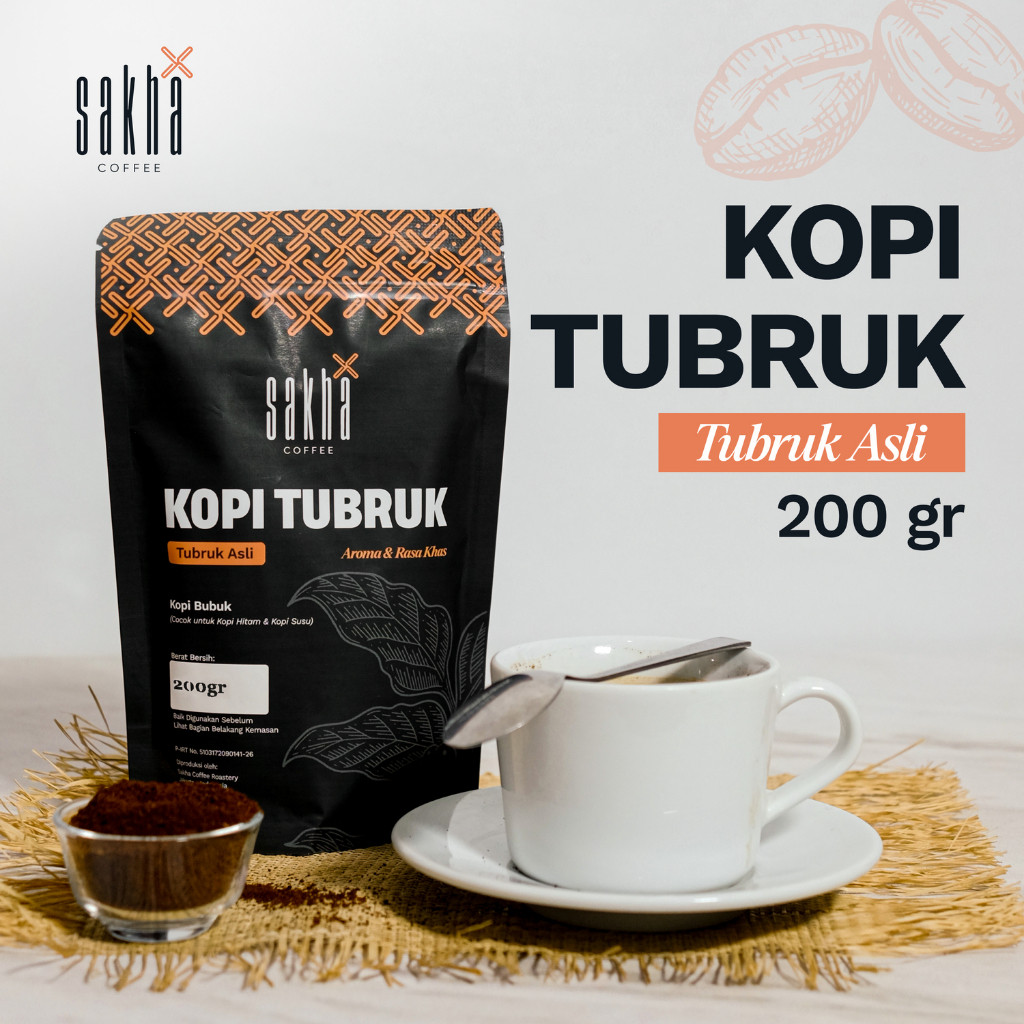 

Kopi Tubruk Bubuk Arabika Espresso Blend Coffee Sakha Roastery 200gr