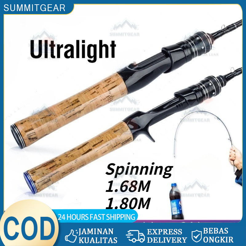 Spinning Baitcasting Casting Fishing Rod Fishing Pole Joran simanalagi Pancing Bahan Ultra Ringan Pa