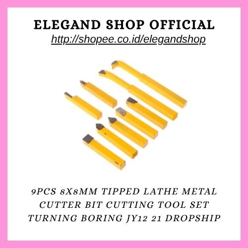 

9Pcs 8x8mm Tipped Lathe Metal Cutter Bit Cutting Tool Set Turning Boring Jy12 21 Dropship