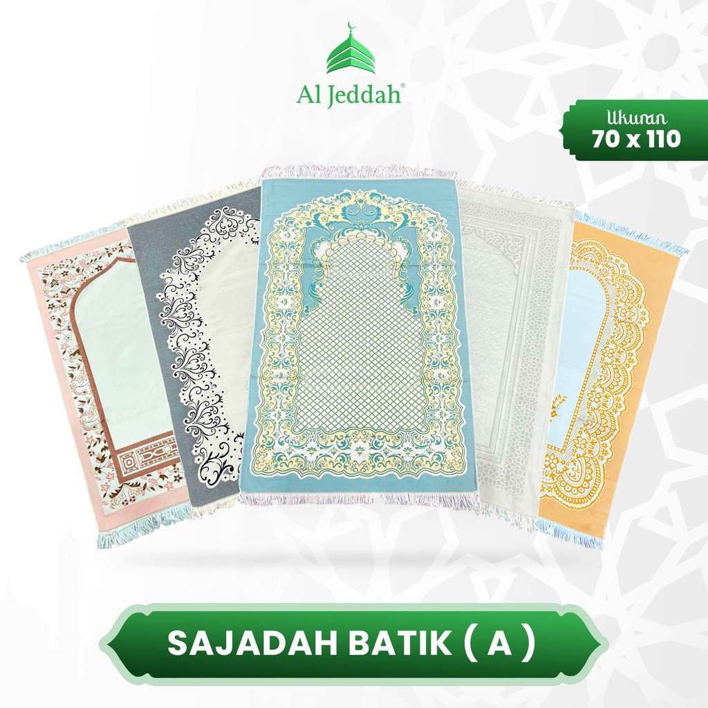 AL Jeddah Sajadah BATIK Travel Praktis 70x110 Sajadah Lipat Saku Premium I Sajadah Traveler