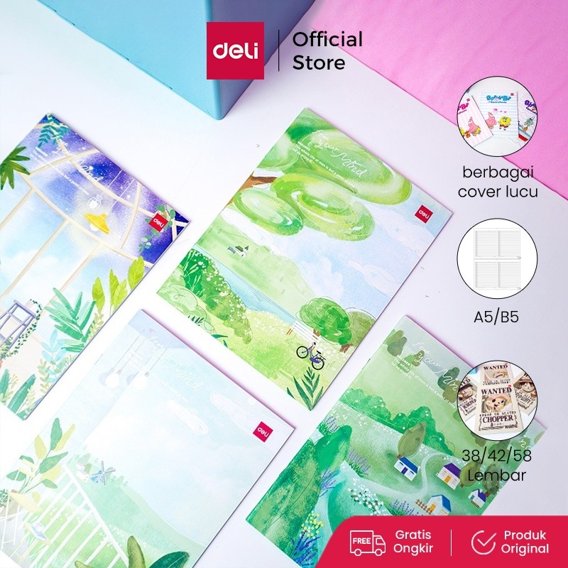

Deli Writing Book / Notebook / Buku Tulis Sekolah A5/B5 38/42/58 Lembar CNA538 CNA558 CNB542
