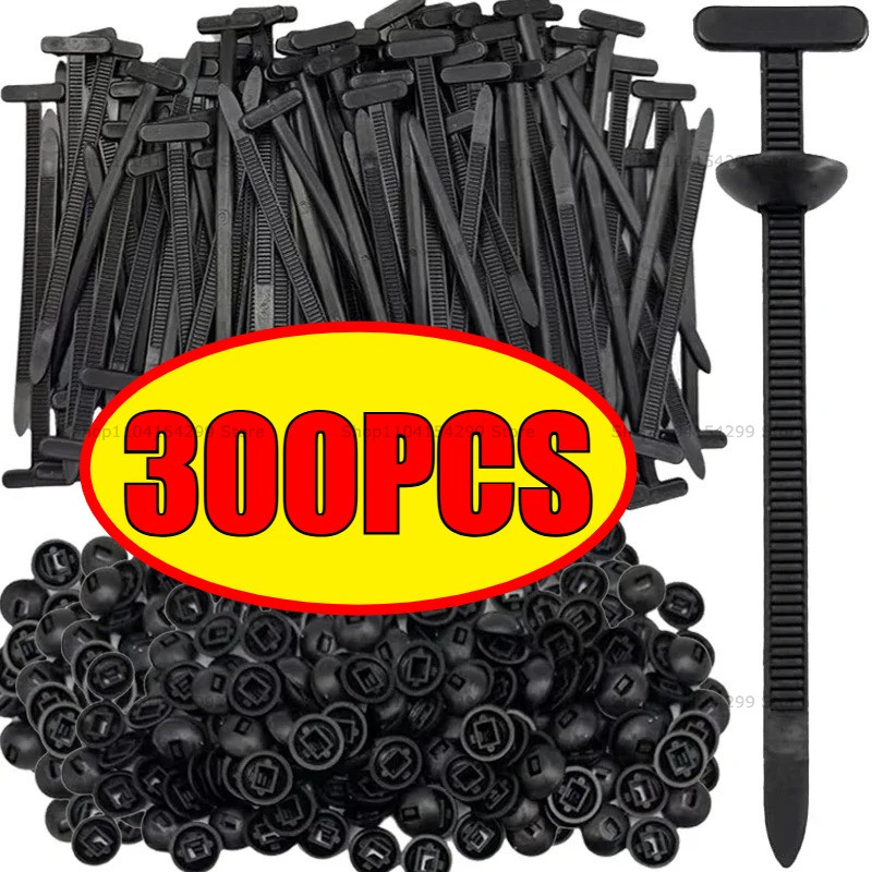 

Car Universal Nylon Tie Clips Wrap Bar Fixed Fastener Clips Car Hose Fastening Zip Strap Self-Locking Reusable Cable Ties Buckle