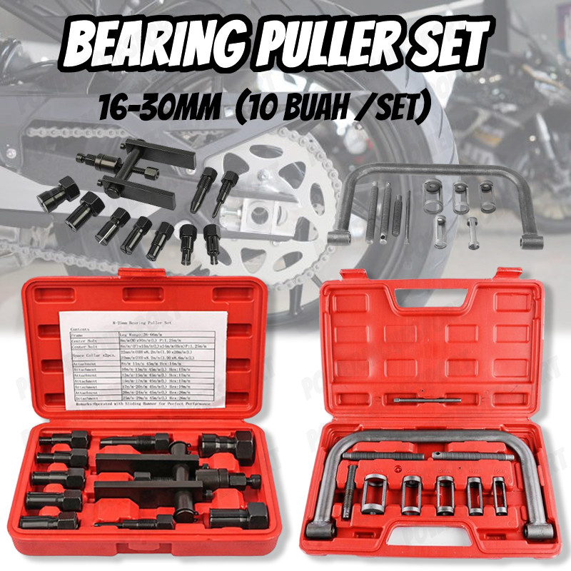 10PCS - Set Tracker Bearing Puller/Set Treker Cabut Bearing Dalam Treker Pembuka Bearing/Set Treker 