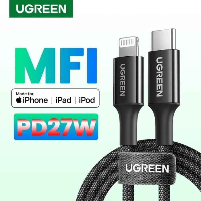 Ugreen 90493 USB C to MFI Lightning Cable 27Watt PD Knitting 1M