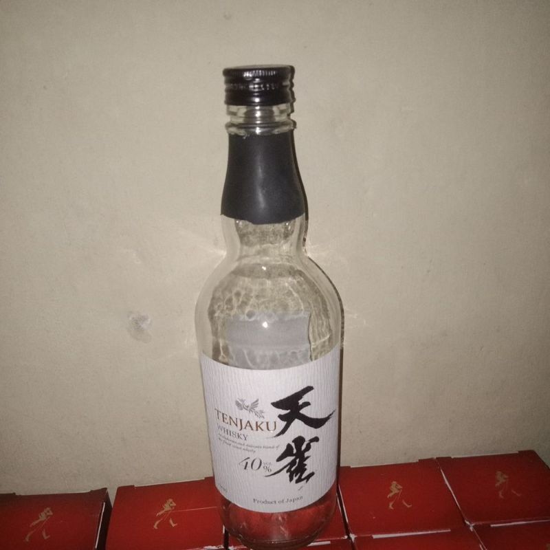 botol bekas miras impor tenjaku japanese / botol bekas miras unik