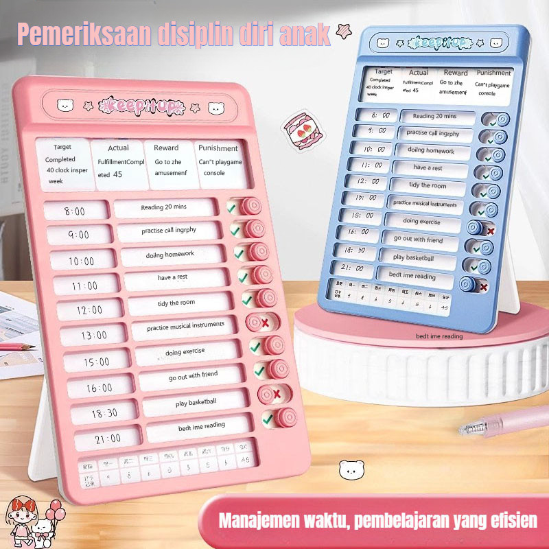 

[Ready Stock] Daftar Check-in Disiplin Diri Bahasa Inggris Pesan Catatan Papan Plastik Buatan Sendiri RV Catatan Perencanaan Siswa