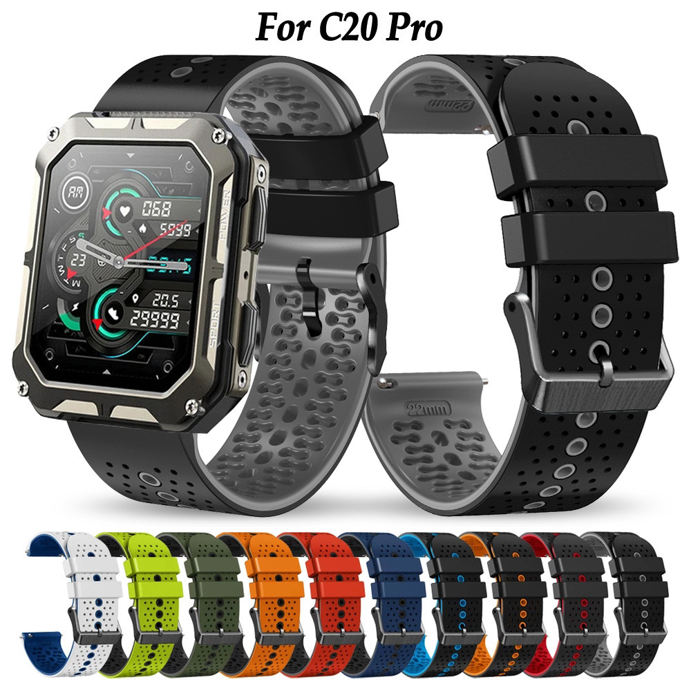 Quick Release 22mm Bands For C20 Pro Silicone Strap For NEW C20 Pro Watchband Bracelet Smartwatch Ac