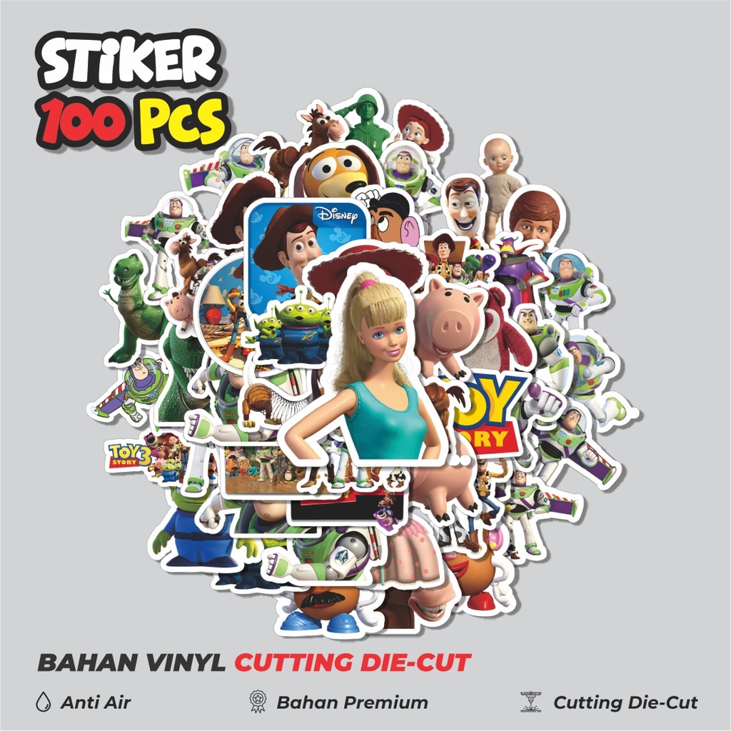 

Terbaru! 50 pcs Stiker Disney Series Toy Story Character Mix Dekorasi Lucu Kreatif untuk Notebook, Skateboard, HP