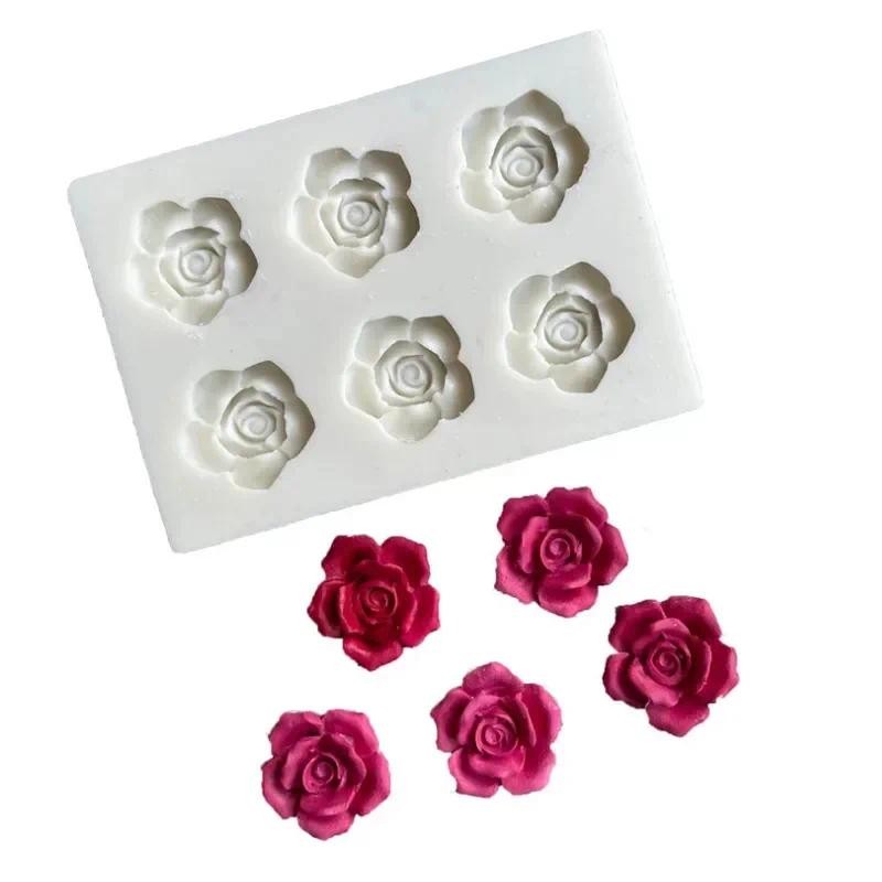 

1PC Rose silicone mold chocolate pudding jelly fondant mold clay plaster resin craft mold diy baking tools