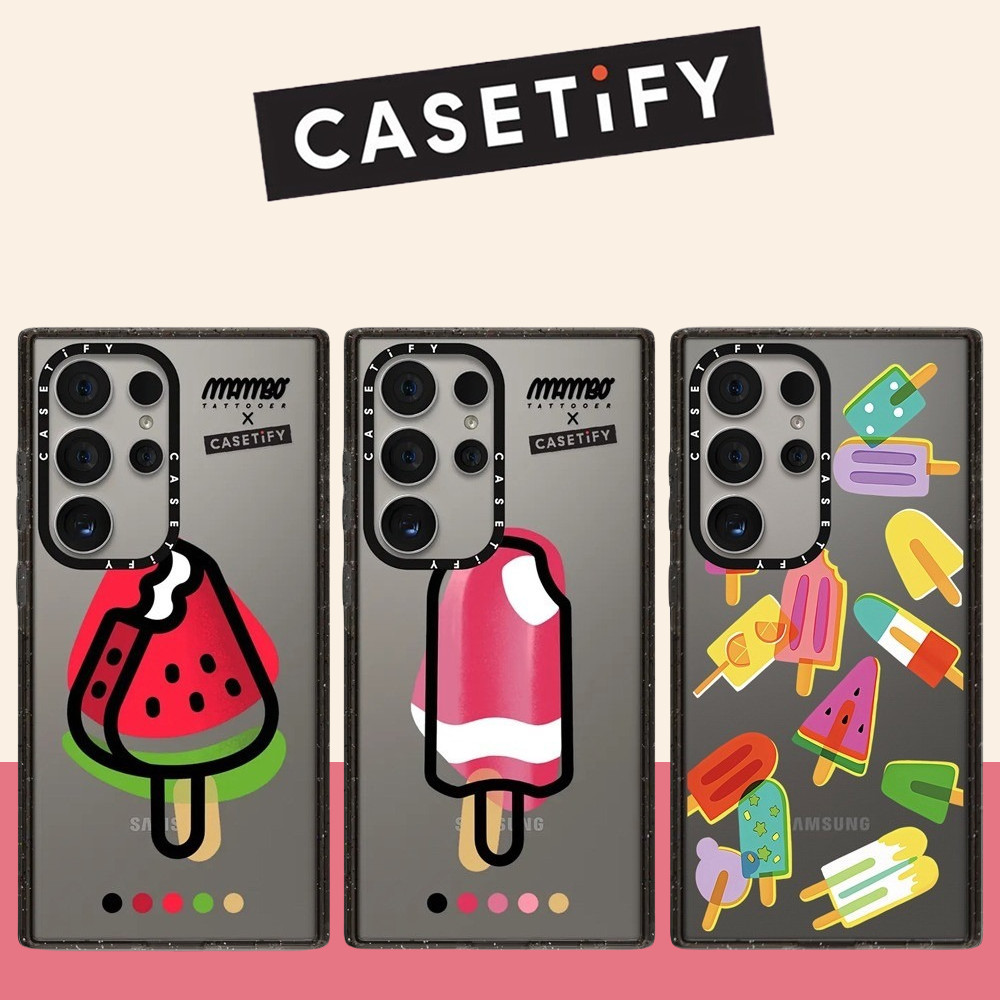 CASETIFY  with Box Watermelon Ice Cream Acrylic Samsung Case for Samsung Galaxy Samsung  S23Ultra S2