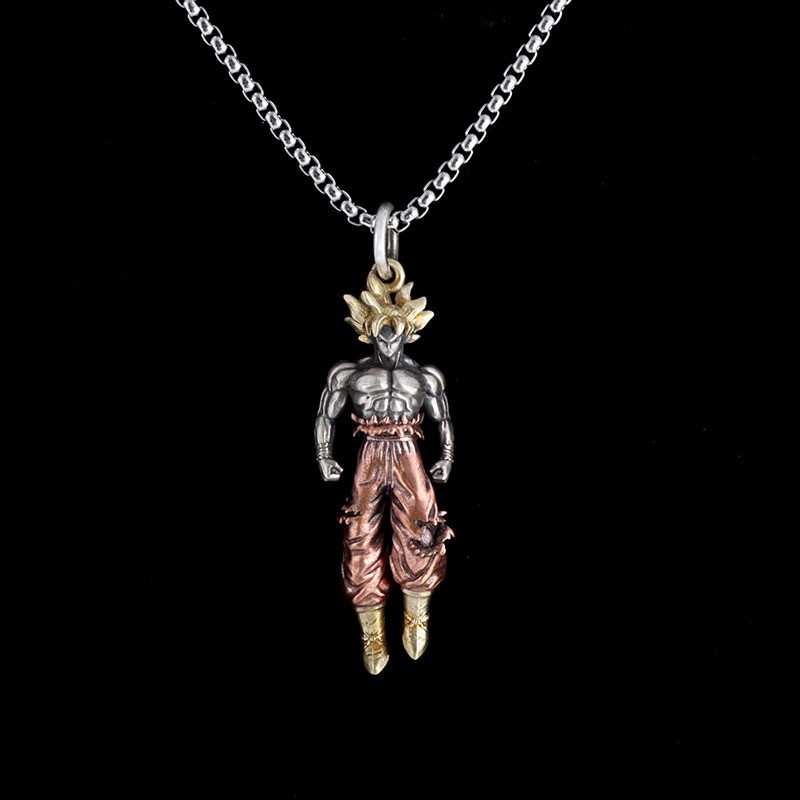 

Dragon Ball Son Goku Metal Necklace Anime Characters Men Women Retro Alloy Pendant Couple Student Youth Fashion Birthday Gift