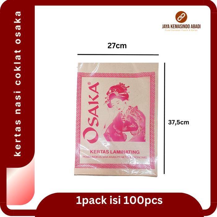 

TERBARU!! kertas nasi coklat 100 lembar | Kertas Nasi bungkus Osaka isi 100pcs - OSAKA 100PCS
