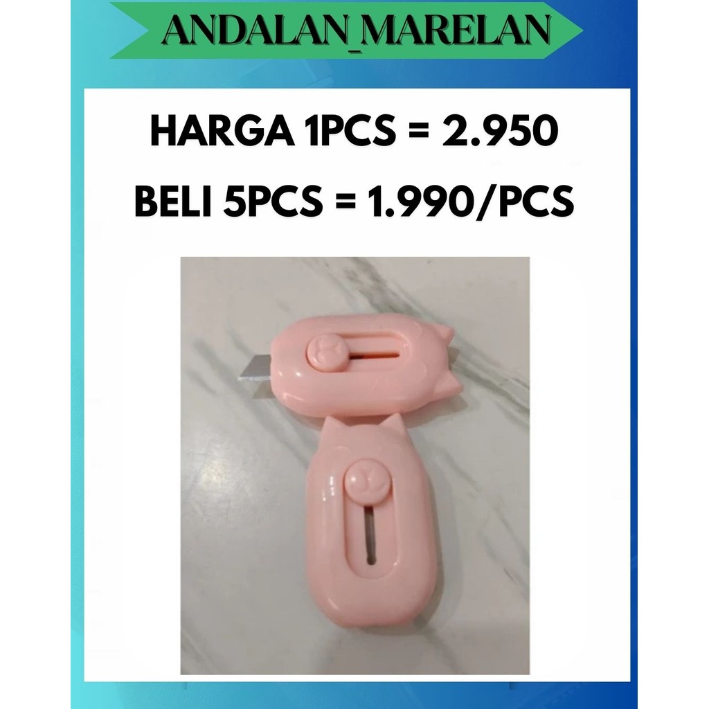 

AM CUTTER MINI PISAU PEMOTONG KERTAS MINI SILET PORTABLE BENTUK KUCING CAT PRAKTIS