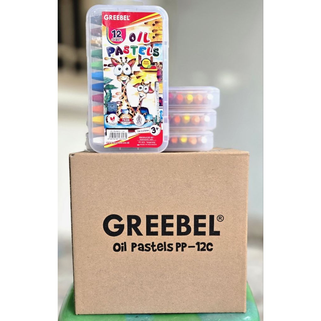 

GREEBEL crayon 12 warna oil pastel perdus isi 12 box