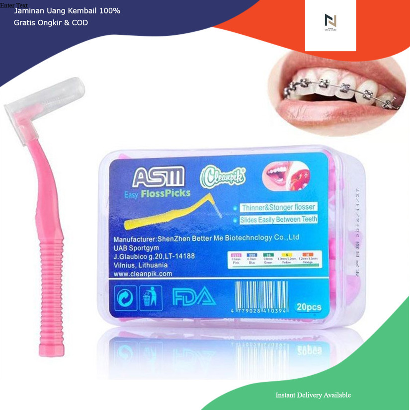 ASM Interdental Brush Orthodontics Pembersih Gigi 20 PCS 0.6mm - T-06
