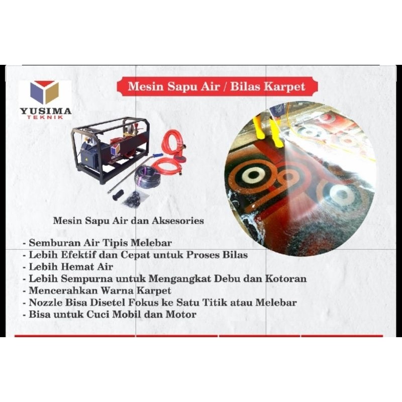 TERLARISmesin sapu air yusima,  mesin bilas karpet versi medium