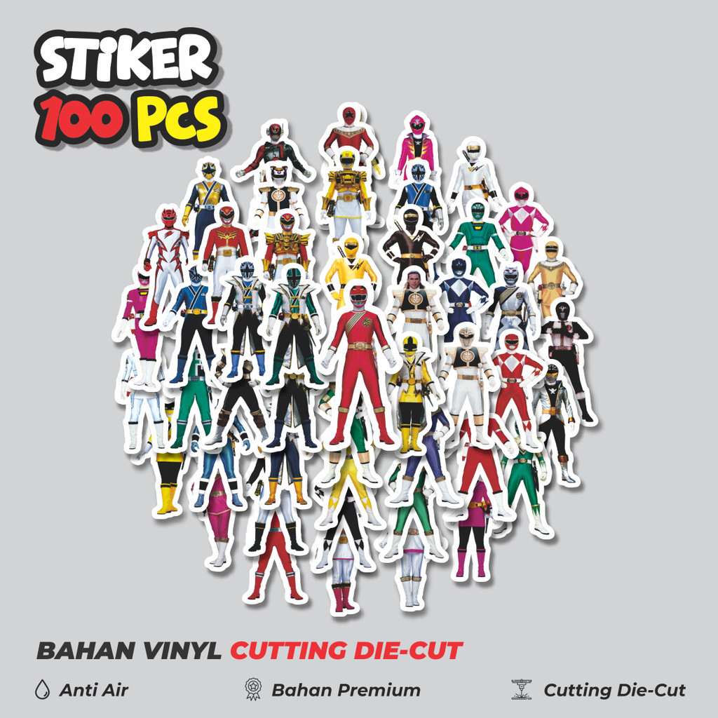 

Terbaru! 50 pcs Stiker Film Series Power Ranger Mix 2 Dekorasi Lucu Kreatif untuk Notebook, Skateboard, HP