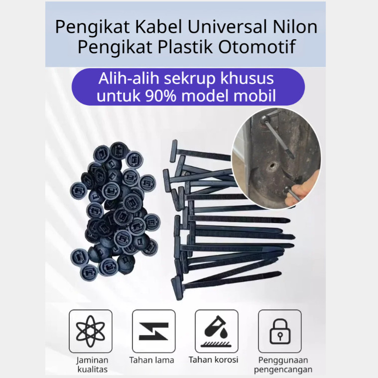 Pengikat Kabel Mobil dan Motor / Pengikat Kabel Mobil dan Motor / Pengikat Kabel Nilon Pengunci Otom