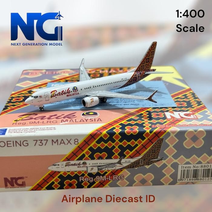 Batik Air Malaysia /Malindo Air Boeing 737 Max 8 9M-LRG NG Model 1:400 Scale SP99..