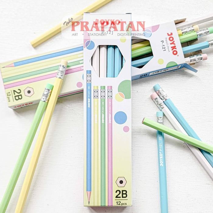 

Pensil Tulis P-121 Joyko 2B | 1 BOX ISI 12PCS | Writing Pencil