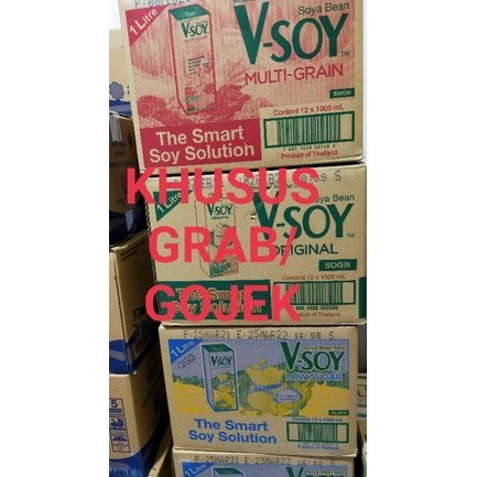 

vsoy 1 liter per dus khusus grab gojek/VSOY multi grain/VSOY ORIGINAL/VSOY LOW SUGAR