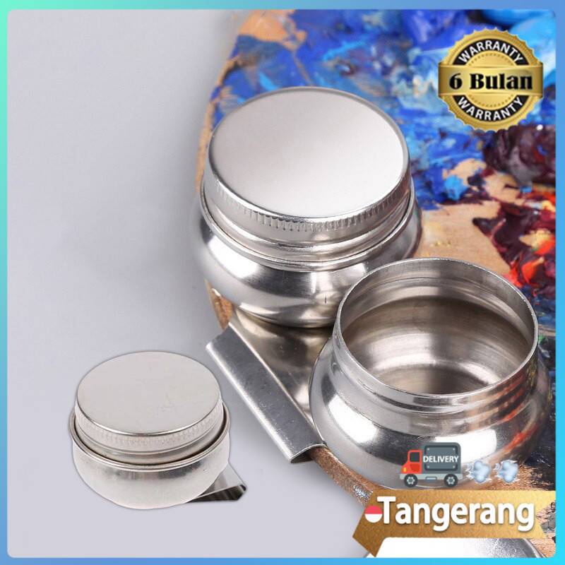 

Oil Paint Pot Baja Tahan Karat / Alat Melukis Minyak Single Double Hole