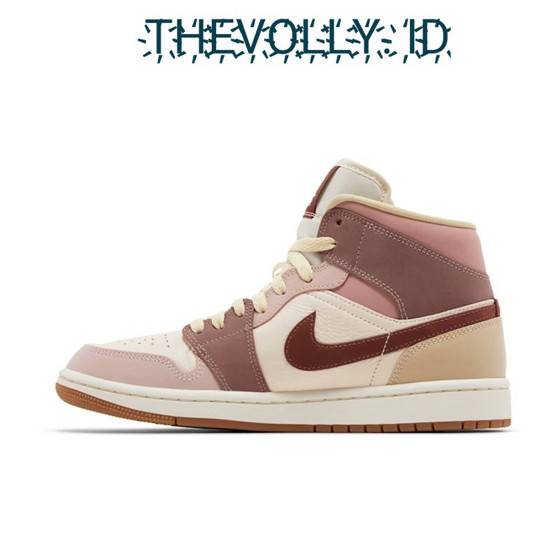 Sepatu Basket Nike Air Jordan 1 Mid SE Dark Pony Smoky Mauve BNIB Original / Sneakers Pria